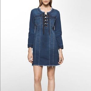 Calvin Klein Jeans Denim Lace Up Dress